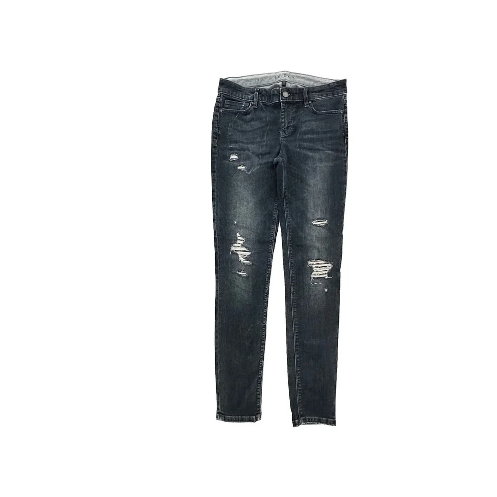 White House Black Market The Skinny Distressed Sequence Women's size 2 Blue jean